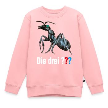 Die Drei ??? und der Ameisenmensch mit Logo - Kinder Premium Organic Sweatshirt - Rosa - Vorne - AI Model Kid Female (0cm)