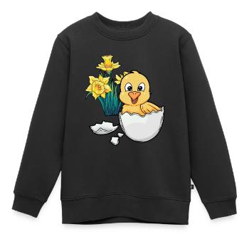 Joyeux Easter Chicks Easter Egg Kids Bébé Chick Egg Egg - Sweat Premium enfant bio - noir - Devant - AI Model Kid Female (0cm)
