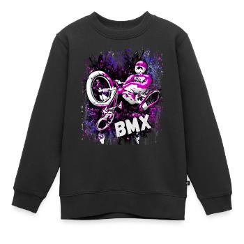 BMX / Bmx / bmx / Geschenkidee / Geburtstag - Kinder Premium Organic Sweatshirt - Schwarz - Vorne - AI Model Kid Female (0cm)