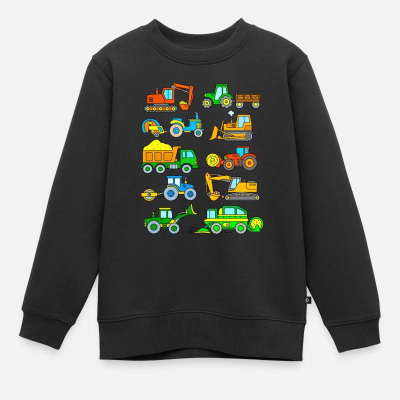 Bagger Traktor Kinder - Kinder Premium Organic Sweatshirt - Schwarz