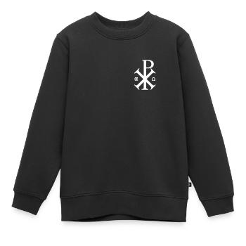 Jesus Chi Rho Das Christusmonogramm - Kinder Premium Organic Sweatshirt - Schwarz - Vorne - AI Model Kid Female (0cm)
