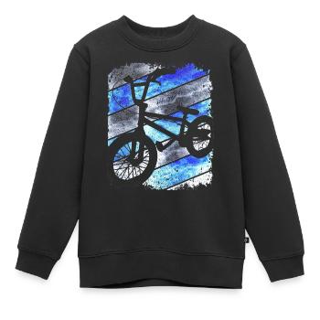 Bmx - BMX - bmx bike bike - BMX équitation - Sweat Premium enfant bio - noir - Devant - AI Model Kid Female (0cm)