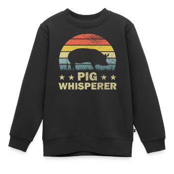 Schwein Schweine - Kinder Premium Organic Sweatshirt - Schwarz - Vorne - AI Model Kid Female (0cm)