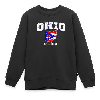 Ohio est. - Sweat Premium enfant bio - noir - Devant - AI Model Kid Female (0cm)