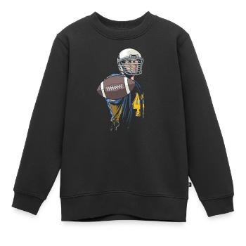 American Football - Kinder Premium Organic Sweatshirt - Schwarz - Vorne - AI Model Kid Female (0cm)