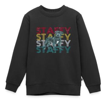 Staffordshire Bullterrier - Kinder Premium Organic Sweatshirt - Schwarz - Vorne - AI Model Kid Female (0cm)