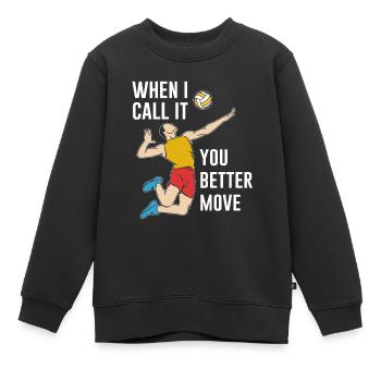Volleyball Volleyballer - Kinder Premium Organic Sweatshirt - Schwarz - Vorne - AI Model Kid Female (0cm)