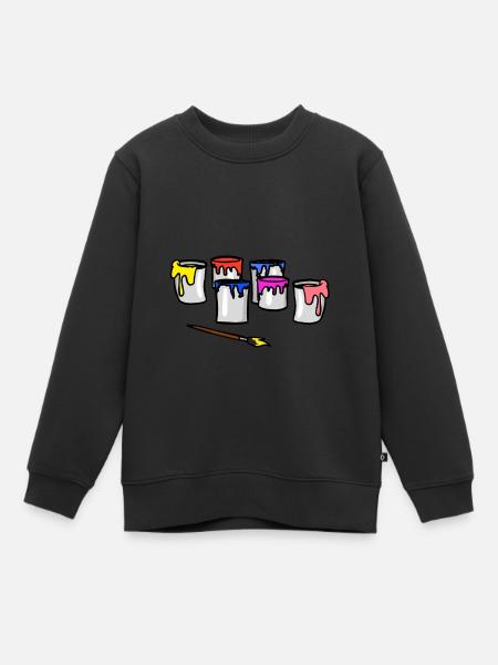 Arbeitsbereich Farben Berufe Job Maler Künstler - Premium børne sweatshirt økologisk - sort