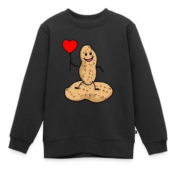 happy Erdnuss Liebe Valentin Traummann Casanova - Kinder Premium Organic Sweatshirt - Schwarz - Vorne - AI Model Kid Female (0cm)
