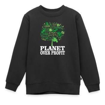 Klima Klimawandel Umwelt Streik Climate - Kinder Premium Organic Sweatshirt - Schwarz - Vorne - AI Model Kid Female (0cm)