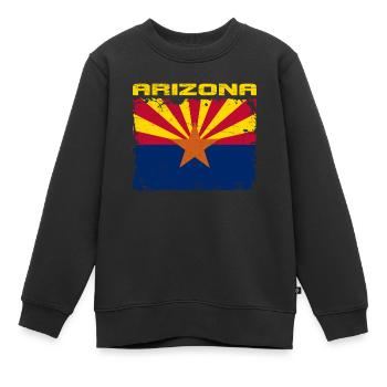 Arizona Flagge - Kinder Premium Organic Sweatshirt - Schwarz - Vorne - AI Model Kid Female (0cm)