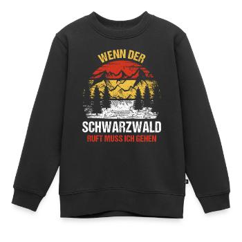 Schwarzwald Schwarzwälder Geschenk - Kinder Premium Organic Sweatshirt - Schwarz - Vorne - AI Model Kid Female (0cm)