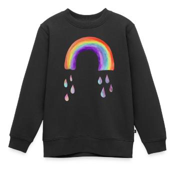 Regenbogen - Kinder Premium Organic Sweatshirt - Schwarz - Vorne - AI Model Kid Female (0cm)
