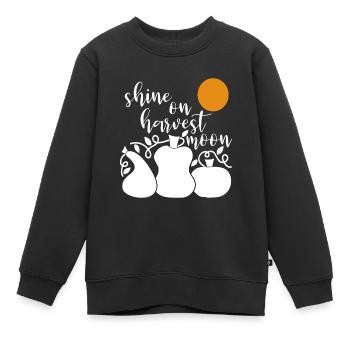 Shine on harvest moon - Kinder Premium Organic Sweatshirt - Schwarz - Vorne - AI Model Kid Female (0cm)