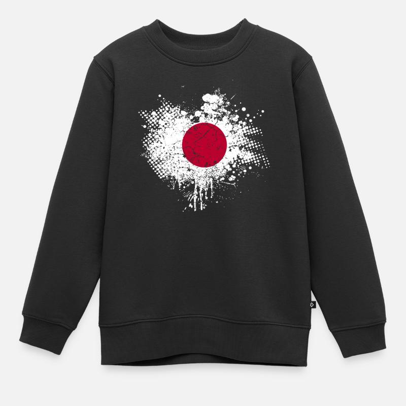 Drapeau du Japon - Sweat Premium enfant bio - noir