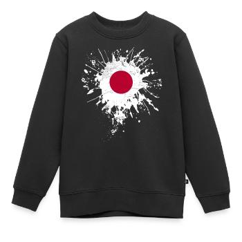 Japan Flag - Kids Premium Organic Sweatshirt - black - Front - AI Model Kid Female (0cm)