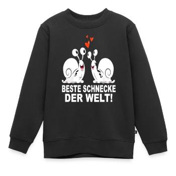 Schnecke Schneckenhaus Beste Freunde Welt Geschenk - Kinder Premium Organic Sweatshirt - Schwarz - Vorne - AI Model Kid Female (0cm)