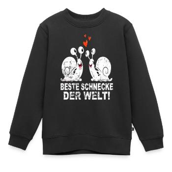 Schnecke Schneckenhaus Beste Freunde Welt Geschenk - Kinder Premium Organic Sweatshirt - Schwarz - Vorne - AI Model Kid Female (0cm)