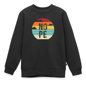 Nope Vintage Slogan Retro Irony No Humor Cool - Sweat Premium enfant bio - noir - Devant - AI Model Kid Female (0cm)