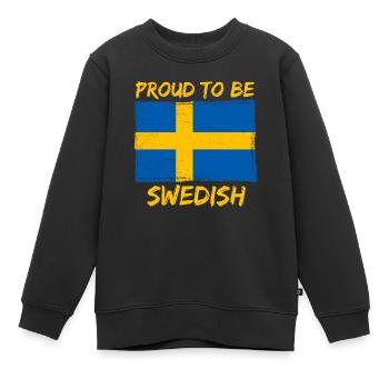 Stolz schwedisch zu sein - Kinder Premium Organic Sweatshirt - Schwarz - Vorne - AI Model Kid Female (0cm)