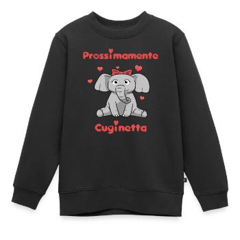 Prossimamente Cuginetta Dolce Elefante - Sweat Premium enfant bio - noir - Devant - AI Model Kid Female (0cm)