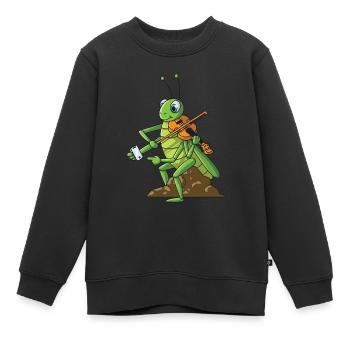 Geige Grille Geigenspieler Multitasking Handy - Kinder Premium Organic Sweatshirt - Schwarz - Vorne - AI Model Kid Female (0cm)