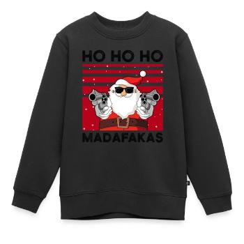 Weihnachtsmann - Kinder Premium Organic Sweatshirt - Schwarz - Vorne - AI Model Kid Female (0cm)