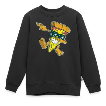 Pizza pizza maker manger pizza drôle de pizza - Sweat Premium enfant bio - noir - Devant - AI Model Kid Female (0cm)