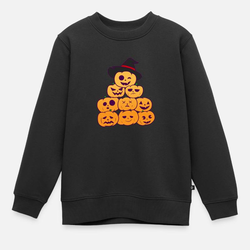 Citrouilles - Sweat Premium enfant bio - noir