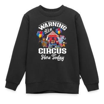 Zirkus Kindergeburtstag Zirkus Mottoparty Kostüm - Kinder Premium Organic Sweatshirt - Schwarz - Vorne - AI Model Kid Female (0cm)