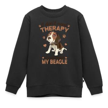 Beagle - Kinder Premium Organic Sweatshirt - Schwarz - Vorne - AI Model Kid Female (0cm)