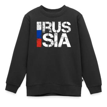 Russland - Kinder Premium Organic Sweatshirt - Schwarz - Vorne - AI Model Kid Female (0cm)