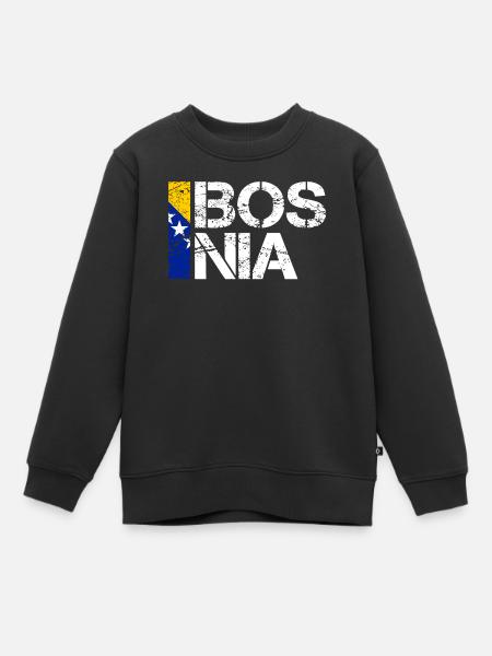 Bosnie - Sweat Premium enfant bio - noir