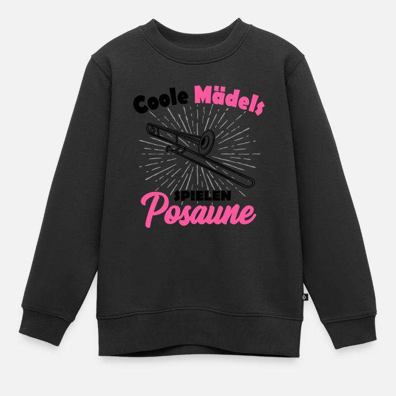 Posaune - Kinder Premium Organic Sweatshirt - Schwarz