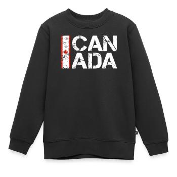 Kanada - Kinder Premium Organic Sweatshirt - Schwarz - Vorne - AI Model Kid Female (0cm)