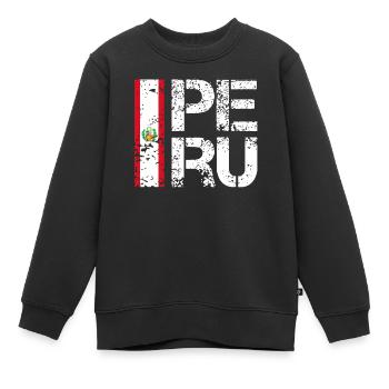 Peru - Kinder Premium Organic Sweatshirt - Schwarz - Vorne - AI Model Kid Female (0cm)