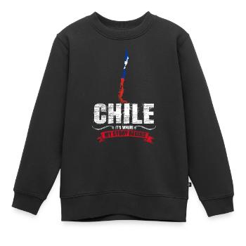 Chili - Sweat Premium enfant bio - noir - Devant - AI Model Kid Female (0cm)