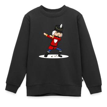 Casse-noisette tamponnant - Sweat Premium enfant bio - noir - Devant - AI Model Kid Female (0cm)