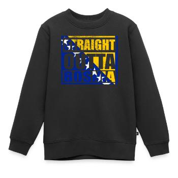 Straight Outta Bosnie - Sweat Premium enfant bio - noir - Devant - AI Model Kid Female (0cm)