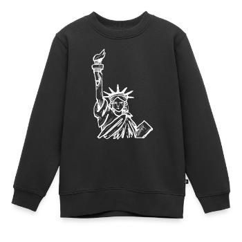 Statue de la liberté USA - Sweat Premium enfant bio - noir - Devant - AI Model Kid Female (0cm)