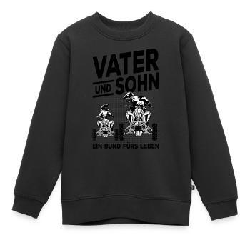 Quad - Kinder Premium Organic Sweatshirt - Schwarz - Vorne - AI Model Kid Female (0cm)