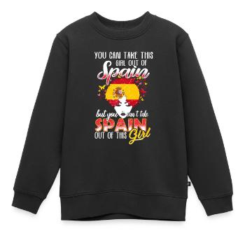 Spanish girl - Kids Premium Organic Sweatshirt - black - Front - AI Model Kid Female (0cm)