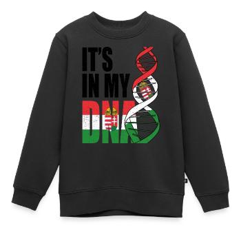 Hongrie - Sweat Premium enfant bio - noir - Devant - AI Model Kid Female (0cm)
