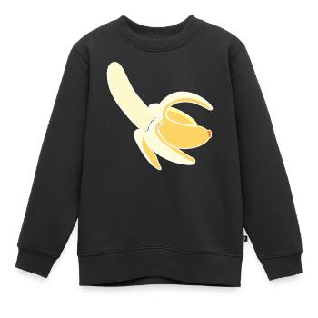 Banane Fruits Amoureux de banane Banane Hommes - Sweat Premium enfant bio - noir - Devant - AI Model Kid Female (0cm)