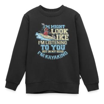Kajak Wildwasser Rudern Wildwasser Radtring Boot - Kinder Premium Organic Sweatshirt - Schwarz - Vorne - AI Model Kid Female (0cm)