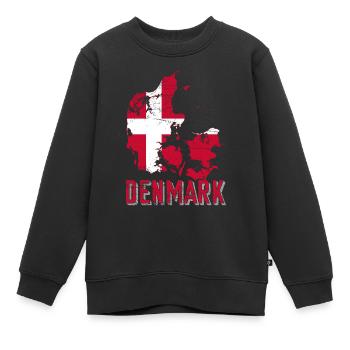 Danemark Pavillon pays Frontière - Sweat Premium enfant bio - noir - Devant - AI Model Kid Female (0cm)