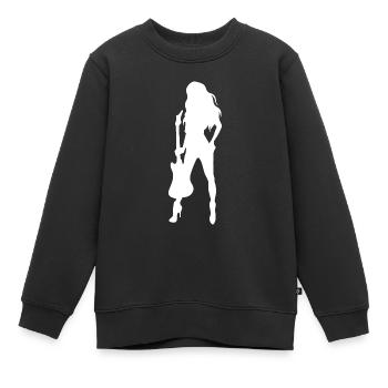 Conception de fille de rock chaud pour les fans de musique rock - Sweat Premium enfant bio - noir - Devant - AI Model Kid Female (0cm)