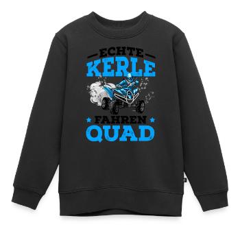 Quad - Kinder Premium Organic Sweatshirt - Schwarz - Vorne - AI Model Kid Female (0cm)