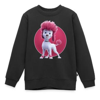 100% Wolf Freddy Pose - Kinder Premium Organic Sweatshirt - Schwarz - Vorne - AI Model Kid Female (0cm)