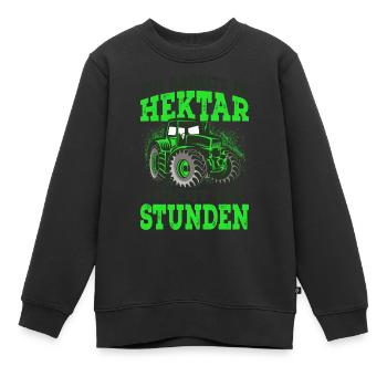 Landwirt - Kinder Premium Organic Sweatshirt - Schwarz - Vorne - AI Model Kid Female (0cm)